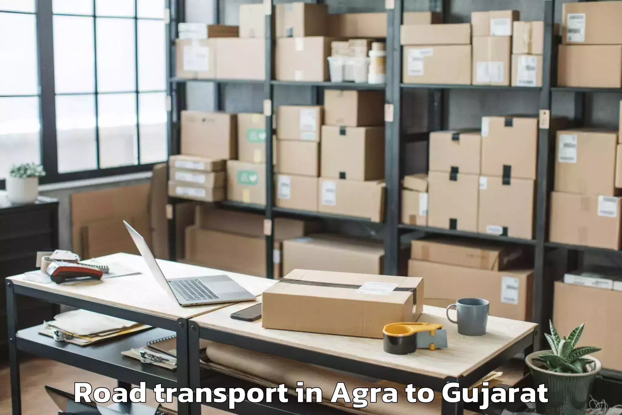 Book Agra to Madhav Kampo Road Transport Online